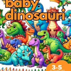Album da colorare di baby dinosauri