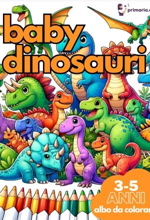Album da colorare di baby dinosauri