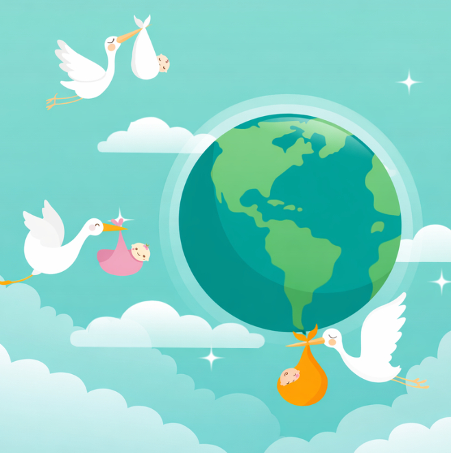 Apparato riproduttore classe quinta scuola primaria disegno cicogne