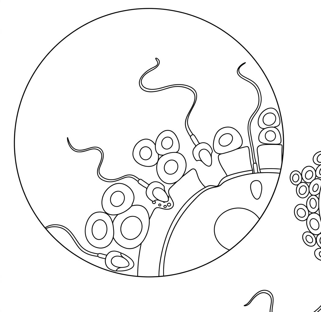 Apparato riproduttore scuola primaria classe quinta disegno da colorare